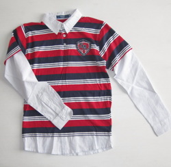 93705 Рубашка-поло (имитация) длин.рукав для мальчика, KappAhl