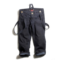 94716 Бриджи джинса с подтяжками для девочки, Lindex Detroit