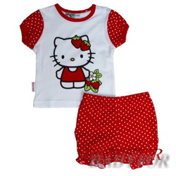 96285 Комплект летний для малышей: футболка+шорты Hello Kitty, KappAhl