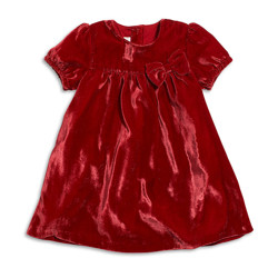 Платье нарядное велюр короткий рукав для малышей, Lindex