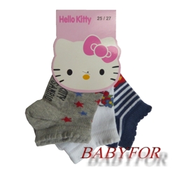 98103 Носки укороченные 3шт/уп, Hello Kitty