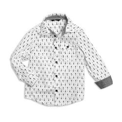 12д/11-87 Рубашка для мальчика с гитарами, спереди карман на груди, Lindex