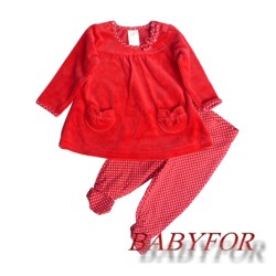 1013/1-91 Комплект для малышей: платье велюр+брючки(ползунки), H&M