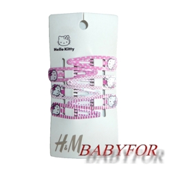 0214/1-44 Комплект заколок-зажимов 3пары/упак, Hello Kitty H&M
