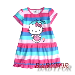 1013/1-51 Платье трикотаж короткий рукав для девочки, KappAhl Hello Kitty