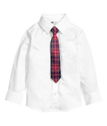 Рубашка с галстуком нарядная для мальчика, H&M