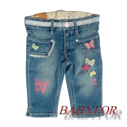 1114/1-45 Бриджи узкие джинсовые для девочки, H&M