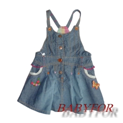 0315/1-27 Платье-сарафан джинсовый для малышей, Chicco